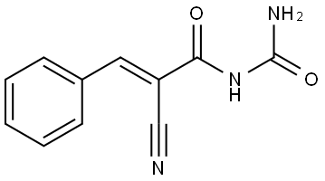 N-[(2E)-2-cyano-3-phenyl-2-propenoyl]urea Struktur