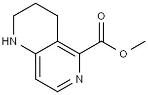 Methyl 1,2,3,4-tetrahydro-1,6-naphthyridine-5-carboxylate Struktur