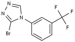3-bromo-4-(3-(trifluoromethyl)phenyl)-4H-1,2,4-triazole Struktur