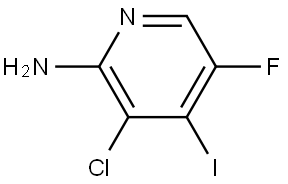 3-chloro-5-fluoro-4-iodopyridin-2-amine Struktur