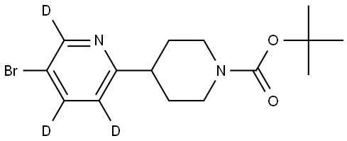 tert-butyl 4-(5-bromopyridin-2-yl-3,4,6-d3)piperidine-1-carboxylate Struktur
