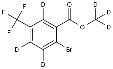 methyl-d3 2-bromo-5-(trifluoromethyl)benzoate-3,4,6-d3 Struktur