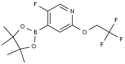 5-Fluoro-4-(4,4,5,5-tetramethyl-1,3,2-dioxaborolan-2-yl)-2-(2,2,2-trifluoroethoxy)pyridine Struktur