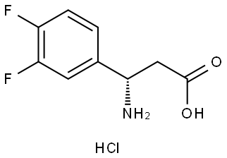 (S)-3-Amino-3-(3,4-difluorophenyl)propanoic acid hydrochloride Struktur