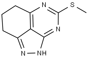 Pyrazolo[3,4,5-de]quinazoline, 2,6,7,8-tetrahydro-4-(methylthio)- Struktur