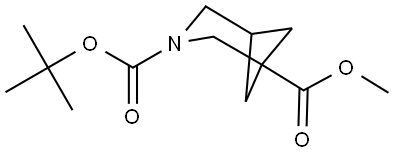 O3-tert-butyl O1-methyl 3-azabicyclo[3.1.1]heptane-1,3-dicarboxylate Structure