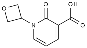 3-Pyridinecarboxylic acid, 1,2-dihydro-1-(3-oxetanyl)-2-oxo- Struktur