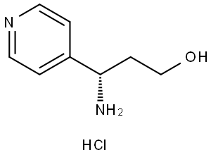 (S)-3-amino-3-(pyridin-4-yl)propan-1-ol hydrochloride Struktur