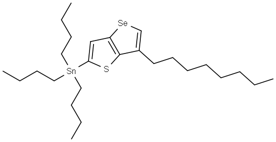 tributyl(6-octylselenopheno[3,2-b]thiophen-2-yl)stannane Struktur