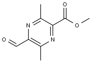 Methyl 5-formyl-3,6-dimethylpyrazine-2-carboxylate Struktur
