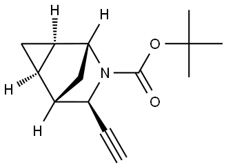 (1S,2S,4R,5R,7R)-tert-Butyl 7-ethynyl-6-azatricyclo[3.2.1.02,4]octane-6-carboxylate Struktur