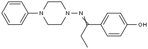 4-(N-(4-PHENYL-1-PIPERAZINYL)PROPANIMIDOYL)PHENOL Struktur