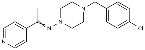 4-(4-CHLOROBENZYL)-N-(1-(4-PYRIDINYL)ETHYLIDENE)-1-PIPERAZINAMINE Struktur