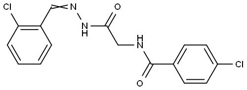 4-CHLORO-N-(2-(2-(2-CHLOROBENZYLIDENE)HYDRAZINO)-2-OXOETHYL)BENZAMIDE Struktur