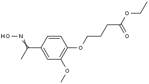 ETHYL 4-{4-[(1Z)-N-HYDROXYETHANIMIDOYL]-2-METHOXYPHENOXY}BUTANOATE Struktur