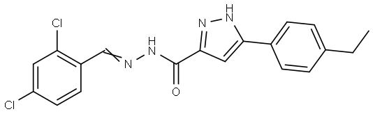 N'-(2,4-DICHLOROBENZYLIDENE)-3-(4-ETHYLPHENYL)-1H-PYRAZOLE-5-CARBOHYDRAZIDE Struktur