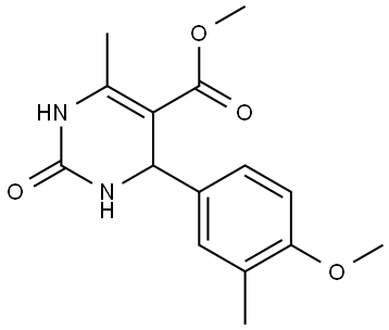 ME 4-(4-MEO-3-METHYL-PH)-6-ME-2-OXO-1,2,3,4-TETRAHYDRO-5-PYRIMIDINECARBOXYLATE Struktur