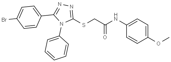 2-((5-(4-BROMO-PH)-4-PH-4H-1,2,4-TRIAZOL-3-YL)THIO)-N-(4-METHOXYPHENYL)ACETAMIDE Struktur