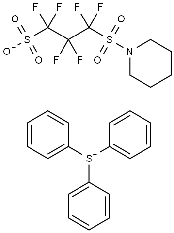 triphenylsulfonium 1,1,2,2,3,3-hexafluoro-3-(piperidin-1-ylsulfonyl)propane-1-sulfonate Struktur