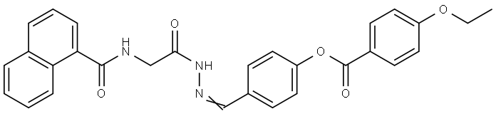 4-(2-((1-NAPHTHOYLAMINO)ACETYL)CARBOHYDRAZONOYL)PHENYL 4-ETHOXYBENZOATE Struktur
