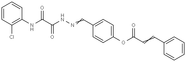 4-(2-((2-CHLOROANILINO)(OXO)ACETYL)CARBOHYDRAZONOYL)PHENYL 3-PHENYLACRYLATE Struktur