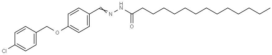 N'-(4-((4-CHLOROBENZYL)OXY)BENZYLIDENE)TETRADECANOHYDRAZIDE Struktur