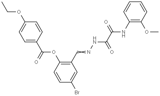 4-BR-2-(2-((2-METHOXYANILINO)(OXO)AC)CARBOHYDRAZONOYL)PHENYL 4-ETHOXYBENZOATE Struktur