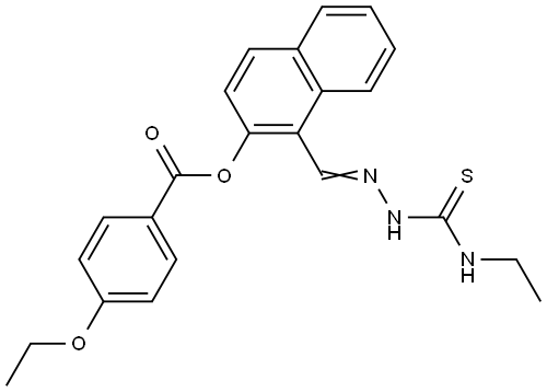 1-(2-((ETHYLAMINO)CARBOTHIOYL)CARBOHYDRAZONOYL)-2-NAPHTHYL 4-ETHOXYBENZOATE Struktur