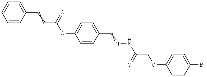 4-(2-((4-BROMOPHENOXY)ACETYL)CARBOHYDRAZONOYL)PHENYL 3-PHENYLACRYLATE Struktur