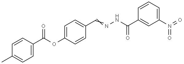 4-(2-(3-NITROBENZOYL)CARBOHYDRAZONOYL)PHENYL 4-METHYLBENZOATE Struktur