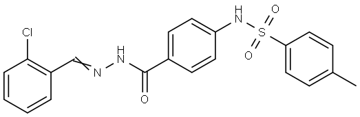 N-(4-((2-(2-CHLOROBENZYLIDENE)HYDRAZINO)CARBONYL)PH)-4-METHYLBENZENESULFONAMIDE Struktur