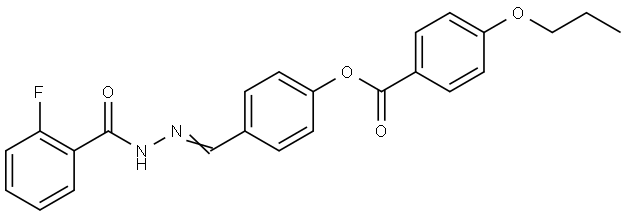 4-((2-(2-FLUOROBENZOYL)HYDRAZONO)METHYL)PHENYL 4-PROPOXYBENZOATE Struktur