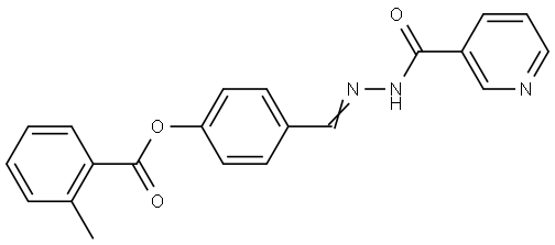 4-(2-(3-PYRIDINYLCARBONYL)CARBOHYDRAZONOYL)PHENYL 2-METHYLBENZOATE Struktur