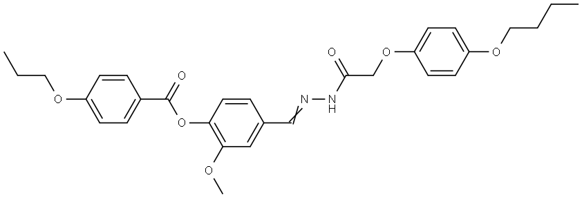 4-(2-((4-BUTOXYPHENOXY)AC)CARBOHYDRAZONOYL)-2-METHOXYPHENYL 4-PROPOXYBENZOATE Struktur