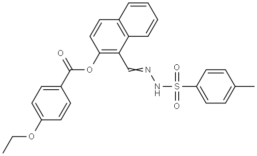 1-(2-((4-METHYLPHENYL)SULFONYL)CARBOHYDRAZONOYL)-2-NAPHTHYL 4-ETHOXYBENZOATE Struktur