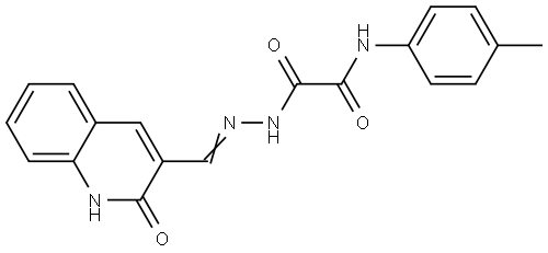 N-(4-METHYLPHENYL)-2-OXO-2-{(2E)-2-[(2-OXO-1,2-DIHYDRO-3-QUINOLINYL)METHYLENE]HYDRAZINO}ACETAMIDE Struktur