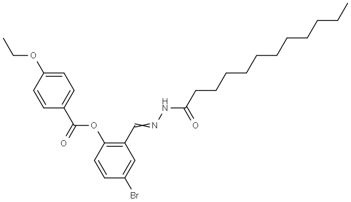 4-BROMO-2-(2-DODECANOYLCARBOHYDRAZONOYL)PHENYL 4-ETHOXYBENZOATE Struktur