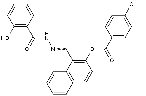 1-(2-(2-HYDROXYBENZOYL)CARBOHYDRAZONOYL)-2-NAPHTHYL 4-METHOXYBENZOATE Structure