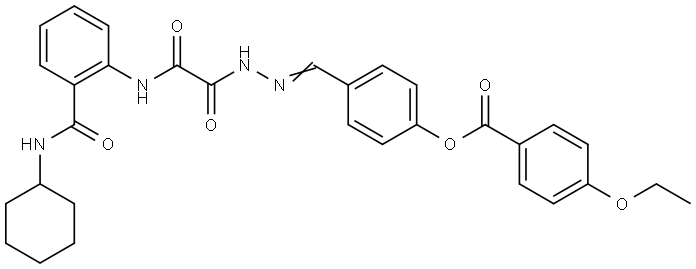 4-{(E)-[2-(2-{2-[(CYCLOHEXYLAMINO)CARBONYL]ANILINO}-2-OXOACETYL)HYDRAZONO]METHYL}PHENYL 4-ETHOXYBENZOATE Structure