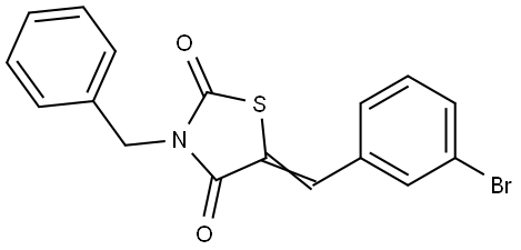 3-BENZYL-5-(3-BROMOBENZYLIDENE)-1,3-THIAZOLIDINE-2,4-DIONE Struktur