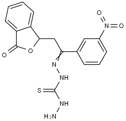 N''-[(Z)-1-(3-NITROPHENYL)-2-(3-OXO-1,3-DIHYDRO-2-BENZOFURAN-1-YL)ETHYLIDENE]THIOCARBONOHYDRAZIDE Struktur