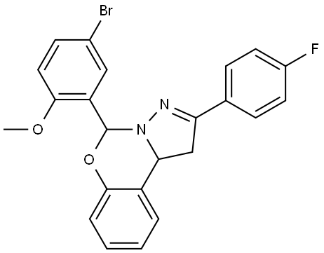 4-BR-2-(2-(4-F-PH)-1,10B-DIHYDROPYRAZOLO(1,5-C)(1,3)BENZOXAZIN-5-YL)PH ME ETHER Struktur
