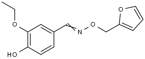 3-ETHOXY-4-HYDROXYBENZALDEHYDE O-(2-FURYLMETHYL)OXIME Struktur