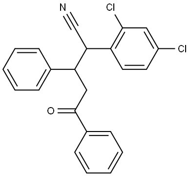 2-(2,4-DICHLOROPHENYL)-5-OXO-3,5-DIPHENYLPENTANENITRILE Struktur