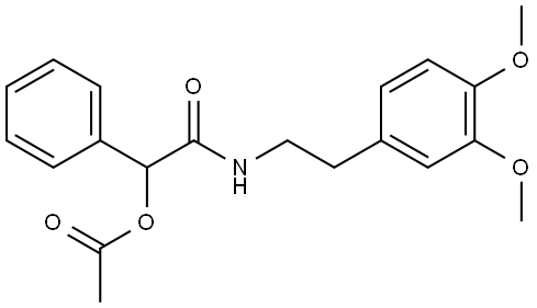 ACETIC ACID (2-(3,4-DIMETHOXY-PHENYL)-ETHYLCARBAMOYL)-PHENYL-METHYL ESTER Struktur