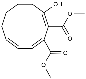 DIMETHYL 10-HYDROXY-2,4,10-CYCLODECATRIENE-1,2-DICARBOXYLATE Struktur