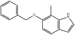1H-Indole, 7-Methyl-6-(phenylMethoxy)- Structure