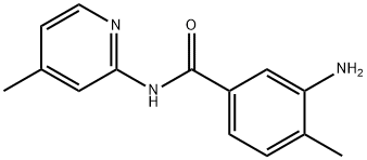 3-氨基-4-甲基-N-(4-甲基-2-吡啶基)苯甲酰胺 結構式