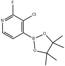 3-CHLORO-2-FLUOROPYRIDINE-4-BORONIC ACID, PINACOL ESTER Struktur
