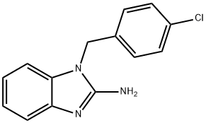 1-(4-Chlorophenylmethyl)-2-aminobenzimidazole Struktur